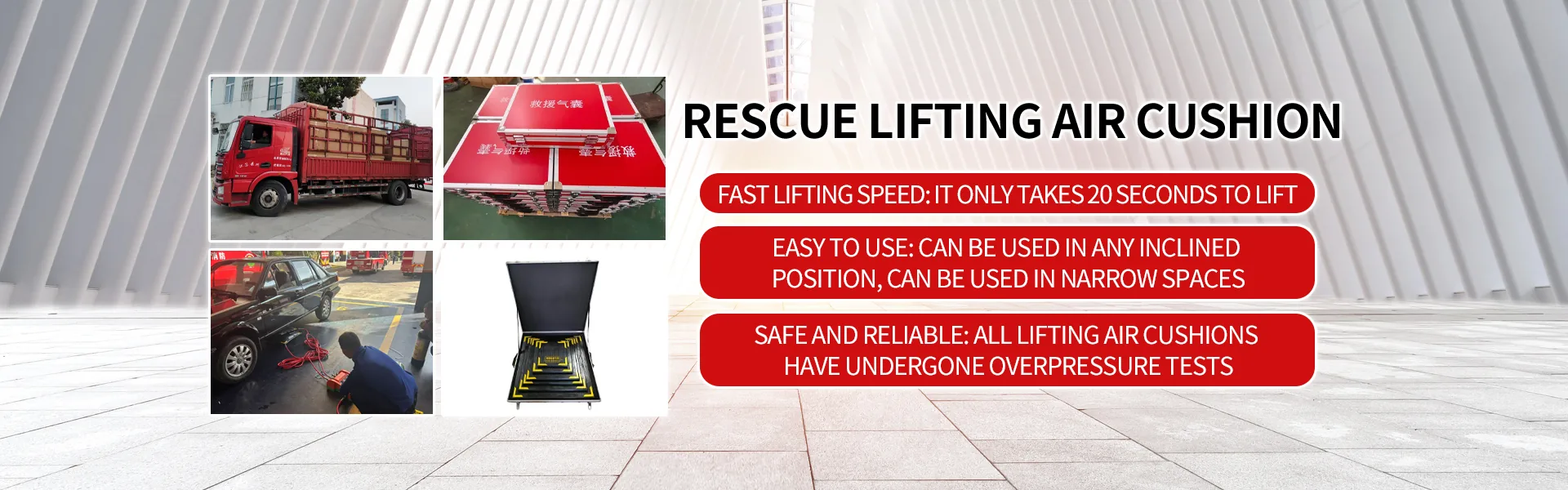 Rescue lifting air cushion — fast, easy to use and safe