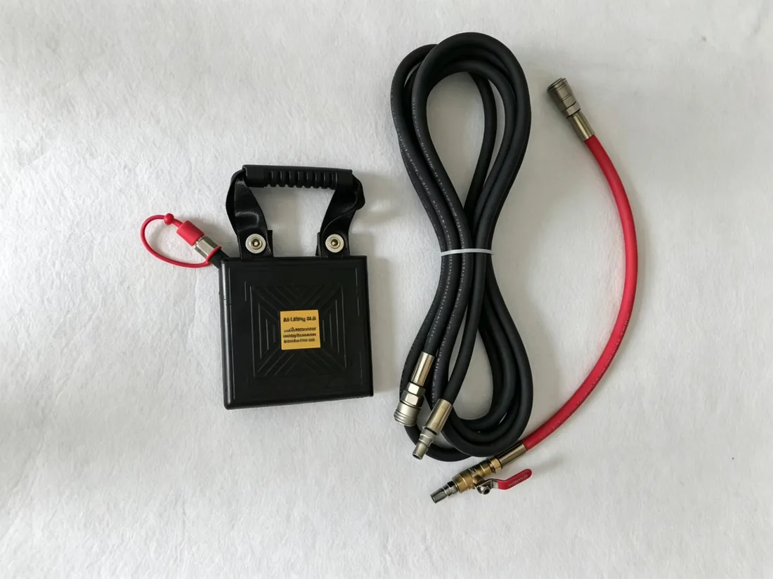 Inflatable foot pump and hose accessories