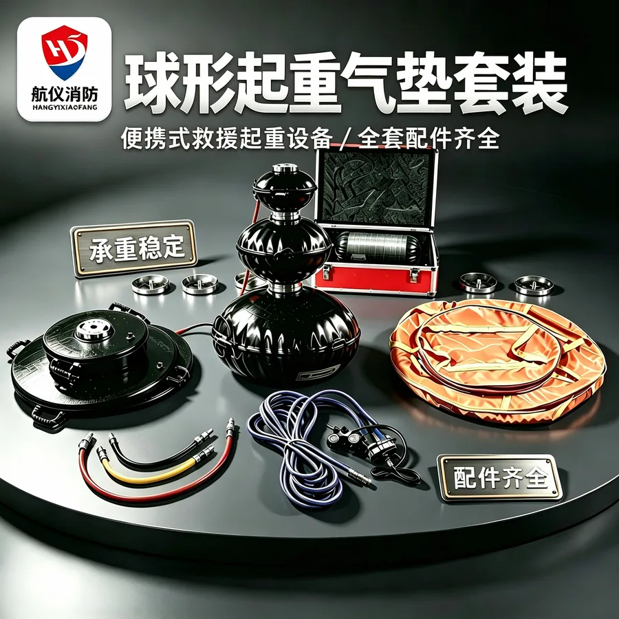 待质检的球形救援气垫