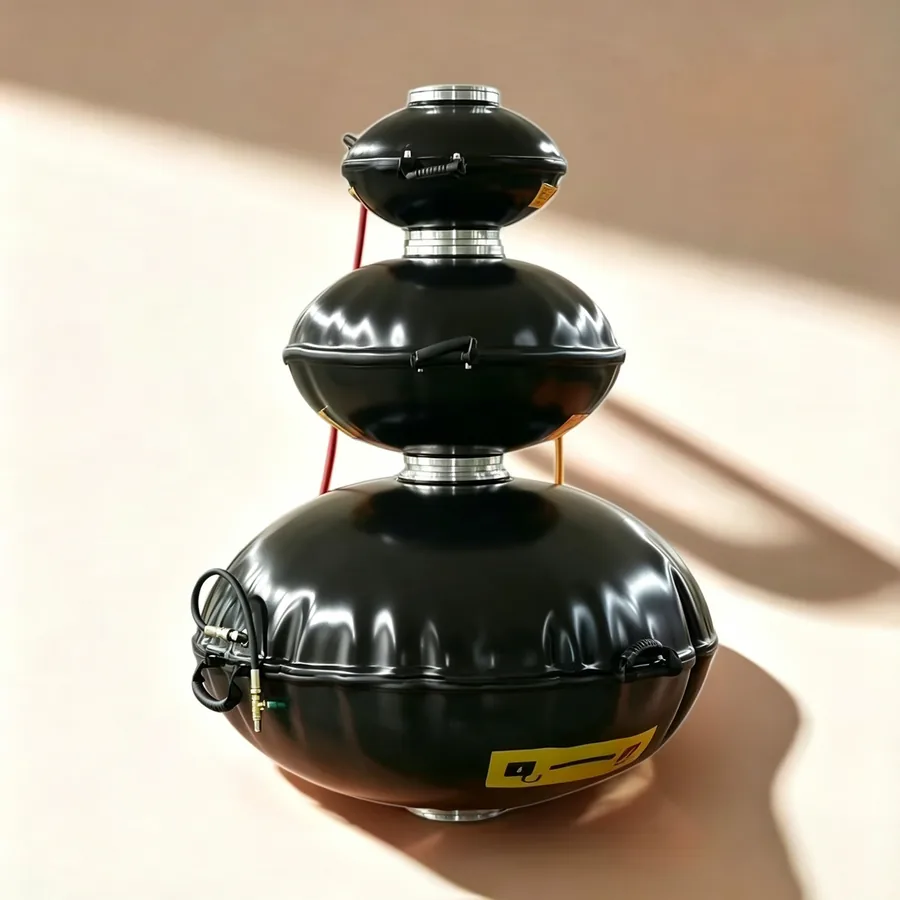 Spherical lifting air cushion stacked in multiple sizes